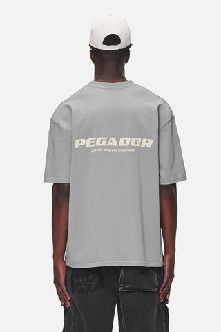 Pegador Colne Oversized Tee Washed Cool Grey Desert Sand