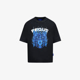 Pequs Medusa Graphic T-Shirt Washed Black
