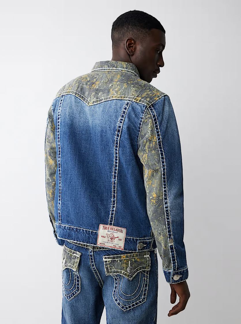True Religion Jimmy Super T Buddha Camo Jeansjacke – Stilding, image size:836x1122