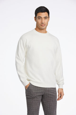 Lindbergh Basic Strickpullover Relaxed Fit Pale Sand