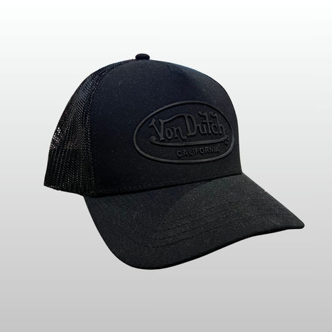 Von Dutch Trucker Cap Boston Cot Twill Rubber Black