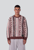 Colucci 3D Knit Sweater AOP Rose