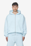 Pegador Logo Oversized Sweat Jacket Washed Baby Blue White Gum