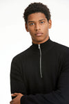 Lindbergh Halfzip Sweater Relaxed Fit Black