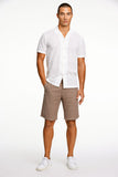 Lindbergh Leinenshorts Dark Stone Relaxed Fit