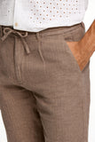 Lindbergh Leinenshorts Dark Stone Relaxed Fit