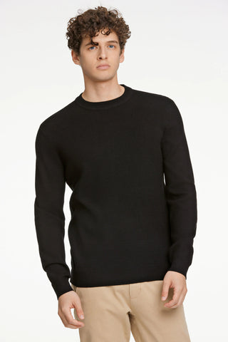 Lindbergh Basic Strickpullover Relaxed Fit Black