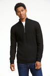 Lindbergh Halfzip Sweater Relaxed Fit Black