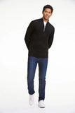 Lindbergh Basic Half-Zip Strickpullover Relaxed Fit Black