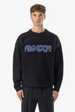 Pegador Tripole Oversized Knit Sweater Black Shadow / Blue