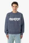 Pegador Tripole Oversized Knit Sweater Shadow Blue Cream