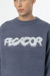 Pegador Tripole Oversized Knit Sweater Shadow Blue Cream