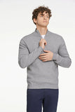 Lindbergh Basic Half-Zip Strickpullover Relaxed Fit Grey Mel
