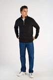 Lindbergh Rib Half-Zip Strickpullover Relaxed Fit Black