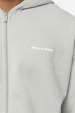 Pegador Logo Oversized Sweat Jacket Washed Pearl Grey White Gum