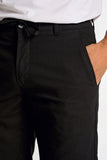 Lindbergh Leinenshorts Black