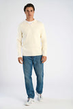 Lindbergh Rib Longsleeve Polo Pearl White