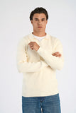 Lindbergh Rib Longsleeve Polo Pearl White