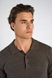 Lindbergh Polo Langarm Dark Brown Mel