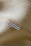 Lindbergh Rib Half-Zip Strickpullover Relaxed Fit Pearl White