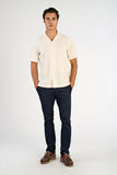 Lindbergh Hemd Strukturmuster pearl white