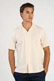 Lindbergh Hemd Strukturmuster pearl white