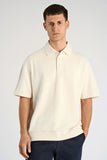 Lindbergh Oversized Polo-Shirt Pearl White