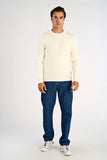 Lindbergh Rib Strickpullover Relaxed Fit Pearl White