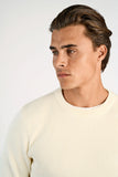 Lindbergh Rib Strickpullover Relaxed Fit Pearl White