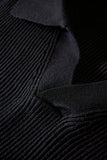 Lindbergh Rib Longsleeve Polo Black