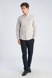 Lindbergh Oxford Hemd Dark Stone gestreift