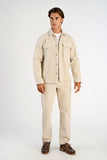 Lindbergh Mini-Cord Overshirt light stone grey