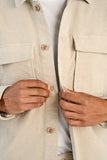 Lindbergh Mini-Cord Overshirt light stone grey