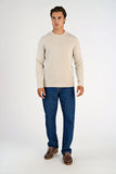 Lindbergh Rib Strickpullover Relaxed Fit Light Stone Grey