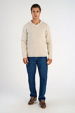 Lindbergh Rib Longsleeve Polo Light Stone Grey