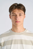 Lindbergh Oversize Tee mit Streifen Light Grey Stone