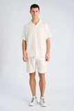 Lindbergh Musselin Hemd Kurzarm Off White
