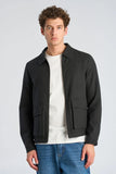 Lindbergh Overshirt Flannel Black Mel