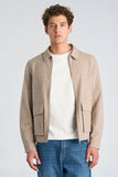 Lindbergh Overshirt Flannel Dark Sand Mel