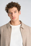 Lindbergh Overshirt Flannel Dark Sand Mel