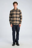 Lindbergh Flannel Hemd Stone