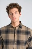 Lindbergh Flannel Hemd Stone