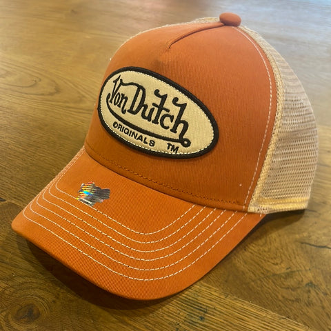 Von Dutch Trucker Cap Boston Cot Twill Orange/Tan 7030462