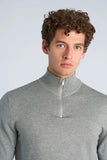 Lindbergh Halfzip Basic Light Grey Mix
