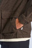 Lindbergh Overshirt Flannel Brown Mel