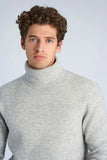 Lindbergh Rib Rollkragen Strickpullover Grey Mel