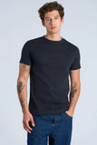 Lindbergh Slim Rib Tee Black
