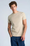 Lindbergh Slim Rib Tee Stone