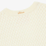 BLKVIS Script Cable Knit Vest antique white