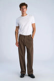 Lindbergh Extra Wide Fit Stoffhose Brown